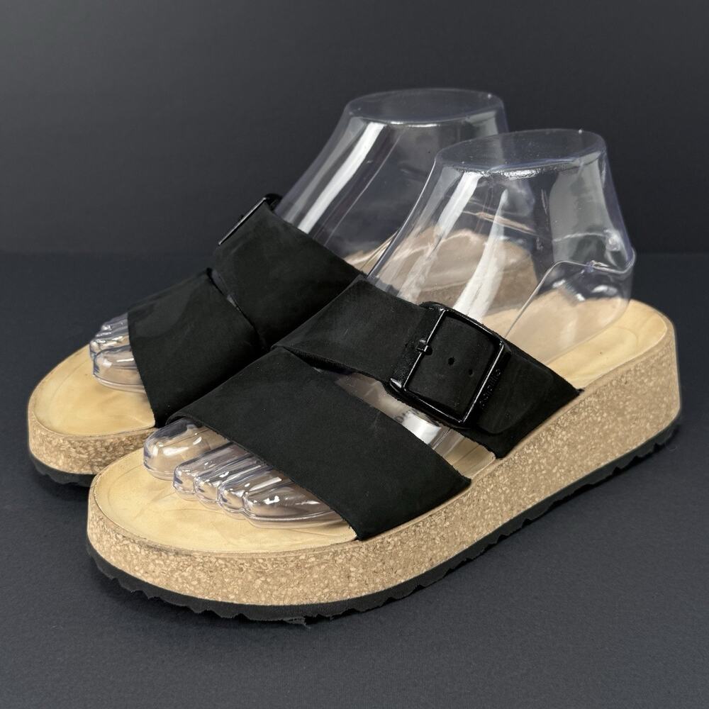 BIRKENSTOCK Papillio Almina Platform Sandals Black Women’s Size 6 EU 37